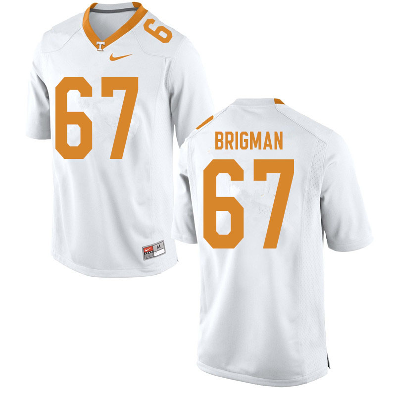 Men #67 Jacob Brigman Tennessee Volunteers College Football Jerseys Sale-White